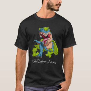 歌舞伎症候群認識度月石灰緑リボン Tシャツ