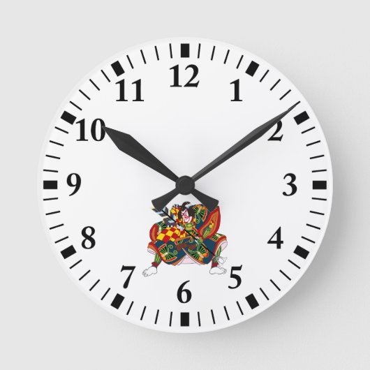 歌舞伎 ラウンド壁時計 (正面)