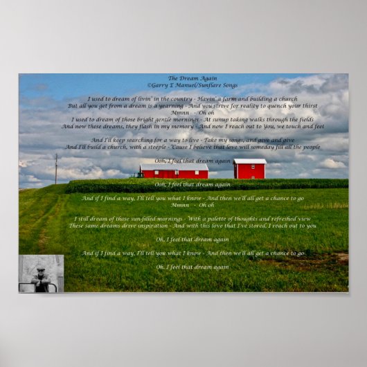 歌詞のポスター – 再び夢 ポスター (正面)