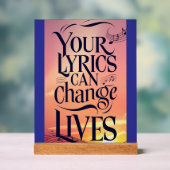 歌詞は人生を変えることができる アクリルサイン (ニュートラル)