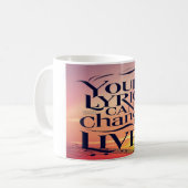 歌詞は人生を変えることができる コーヒーマグカップ (正面左)