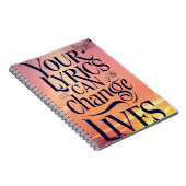 歌詞は人生を変えることができる ノートブック (右側)