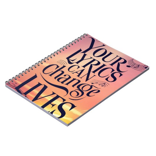 歌詞は人生を変えることができる ノートブック (左側)