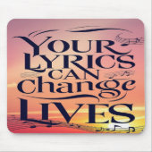 歌詞は人生を変えることができる マウスパッド (正面)