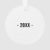 歌詞をアップロードする個人的な歌のクリスマス オーナメント (裏面)