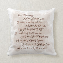 歌詞オールドゴツゴツゴツゴツハイムブラウンタイポグラフィ クッション