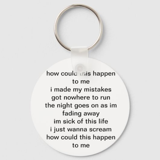 歌詞キーチェーン キーホルダー (正面)