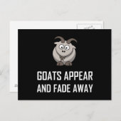 歌詞ヤギの声が聞き間違えて消え遠くにるおもしろい ポストカード (正面/裏面)