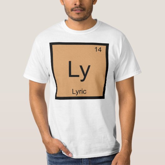 歌詞 名前 化学元素 周期表 Tシャツ (正面)