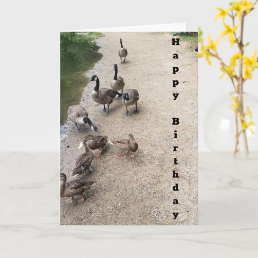 歌誕生日札 カード (黄色い花)