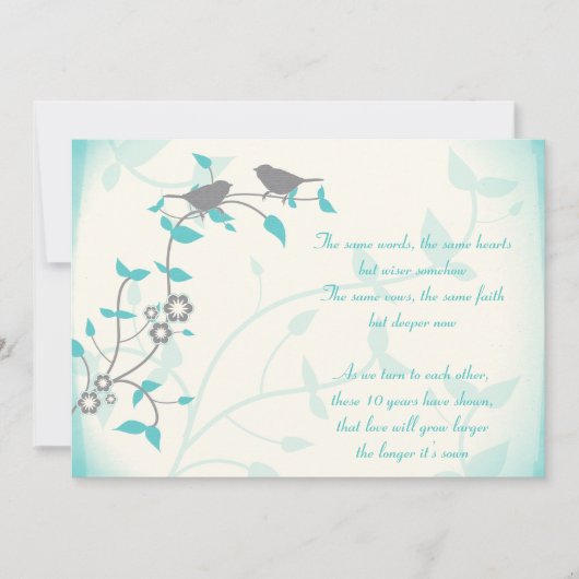 歌鳥の結婚記念日 誓いの更新 招待状 (正面)