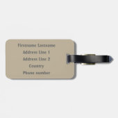 歌麿の日本のアートカスタムラゲッジタグ ラゲッジタグ (裏面横)