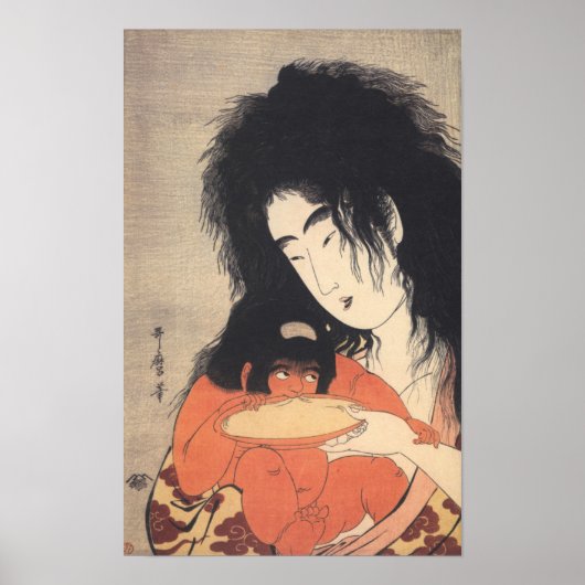 歌麿の日本のアートポスター ポスター (正面)