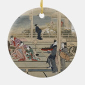 歌麿の日本のオーナメント セラミックオーナメント (裏面)