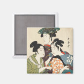 歌麿（うたまろ） 3人 マグネット (正面/裏面)