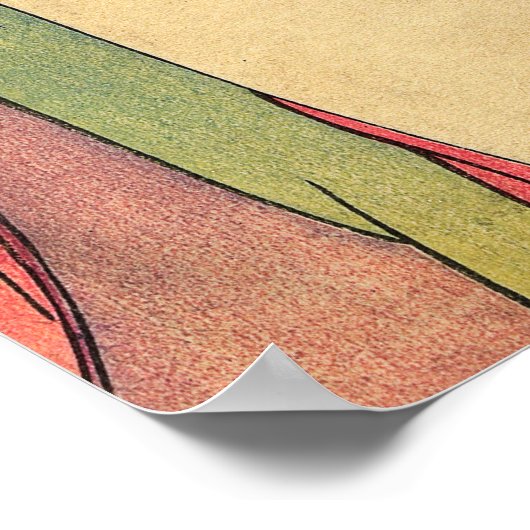 歌麿：櫛。 ポスター (角)