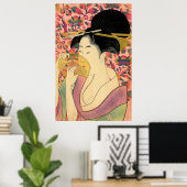 歌麿：櫛。 ポスター (ホームオフィス)