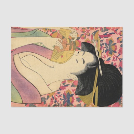 歌麿：櫛。 薄葉紙 (正面)