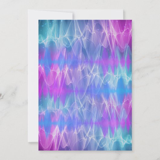 歌、ダンス&パーティーガールズミュージック誕生日パーティー 招待状 (裏面)