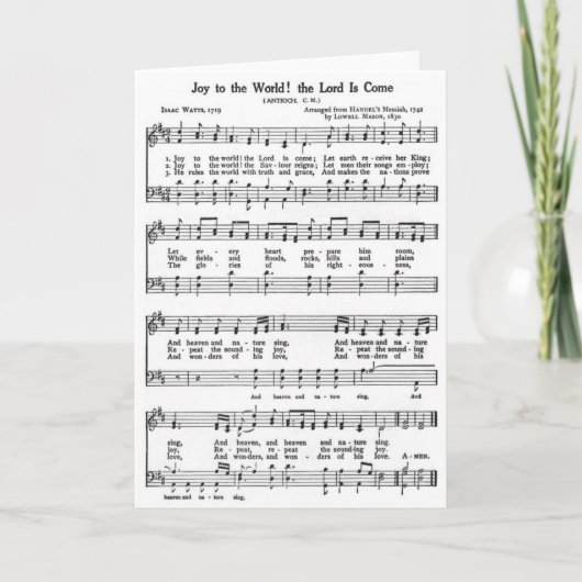 歌! 世界への喜び シーズンカード (正面)