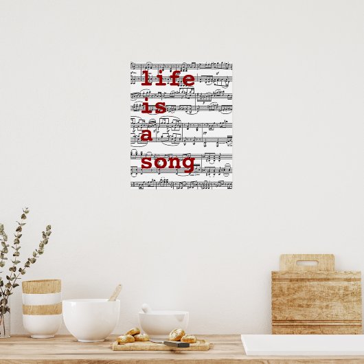 歌/人生は歌である ポスター (キッチン)