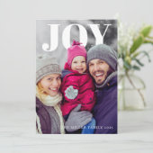 歓びに満ちたミニマリストのホリデー写真 シーズンカード (スタンド正面)