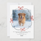 歓びに満ちたミニマリストのホリデー写真 シーズンカード (裏面)