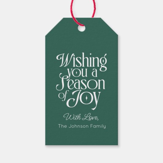 歓びの季節　ホリデーギフトタグ　パーソナライズド ギフトタグ (正面)