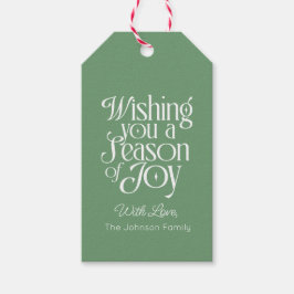 歓びの季節　ホリデーギフトタグ　パーソナライズド ギフトタグ