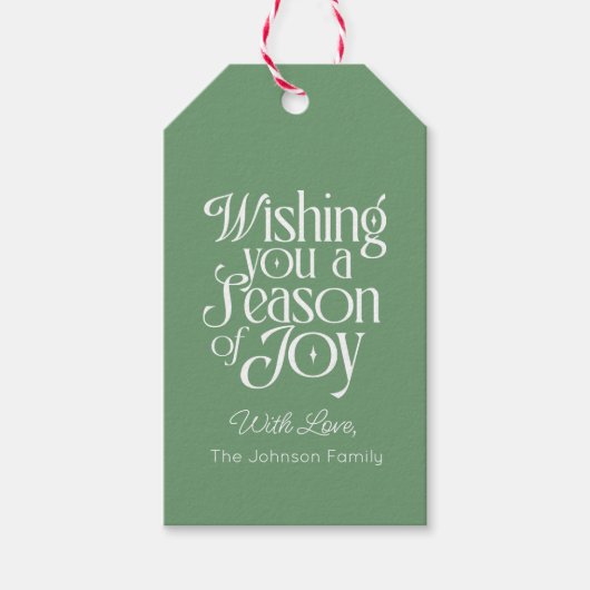 歓びの季節　ホリデーギフトタグ　パーソナライズド ギフトタグ (正面)