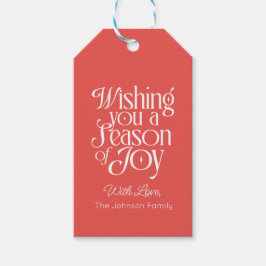 歓びの季節　ホリデーギフトタグ　パーソナライズド ギフトタグ