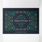 歓びの花輪 三つ折りクリスマスカード (内部中)