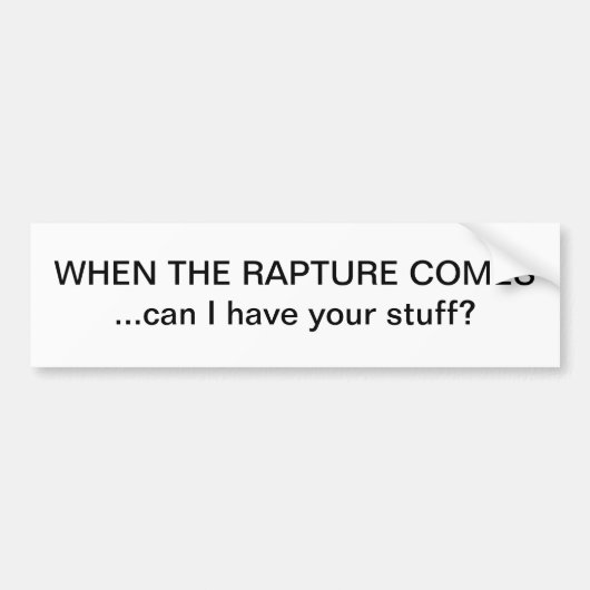 歓喜が来る時 バンパーステッカー (正面)