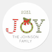 歓喜とクリスマス ラウンドシール (正面)