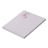 歓喜と歓喜の天使の輪郭レッド ノートパッド (回転)