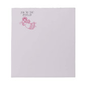 歓喜と歓喜の天使の輪郭レッド ノートパッド (正面)