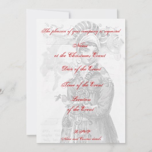 歓喜に満ちたノエル(代替) 招待状 (裏面)