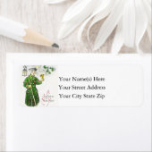 歓喜に満ちた新年のビンテージ・クリスマスで鳴る ラベル (インサイチュ)