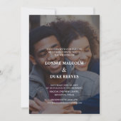 歓喜に満ちた楽しい写真の結婚式 招待状 (正面)