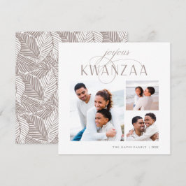 歓喜に満ちた | 3 Photo Collage Kwanzaa シーズンカード
