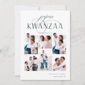 歓喜に満ちた | 6フォトコラージュKwanzaa シーズンカード (正面)
