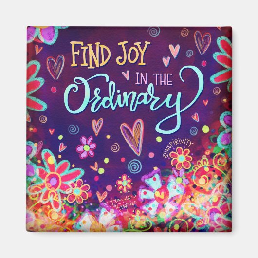 歓喜のインスピリシティパープルおもしろいインスパイアフローラ マグネット (正面)