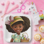 歓喜のイースターお祝いアフリカ系アメリカプレート ペーパープレート (パーティー)