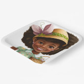 歓喜のイースターお祝いアフリカ系アメリカプレート ペーパープレート (傾斜あり)