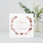 歓喜のイースターバニーエレガント卵バラ金ゴールドイースター シーズンカード (スタンド正面)