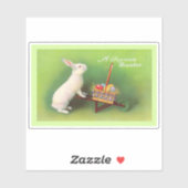 歓喜のイースターホワイトラビットホイールバローカラー卵 シール (シート)