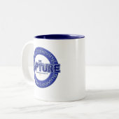 歓喜のキリスト教の宗教ことわざのコーヒーカップ ツートーンマグカップ (正面左)