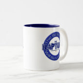 歓喜のキリスト教の宗教ことわざのコーヒーカップ ツートーンマグカップ (正面右)