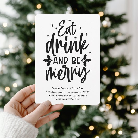 歓喜のクリスマス・パーティ　食べろ、飲め、そして陽気に愉べ！ 招待状