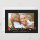 歓喜のクワンザモダンレタータイプ写真 シーズンカード (正面)